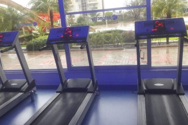 Repair and restoration work in the fitness area